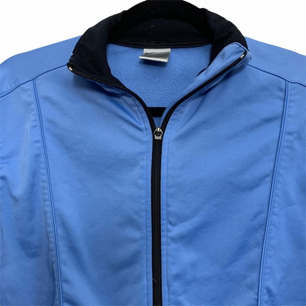 Nike Blue Fleece Lined Zip Up Jacket - Picture 2 of 6